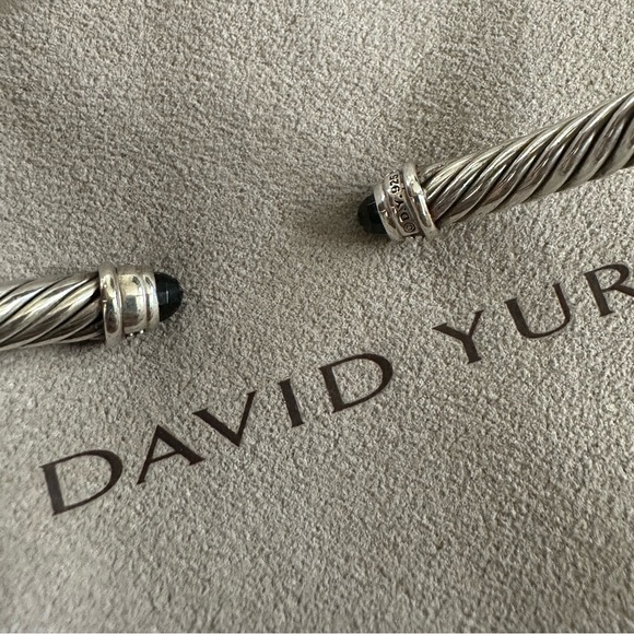 David Yurman 5mm Classic Cable Bracelet w/Black Onyx & Diamonds - Picture 7 of 15